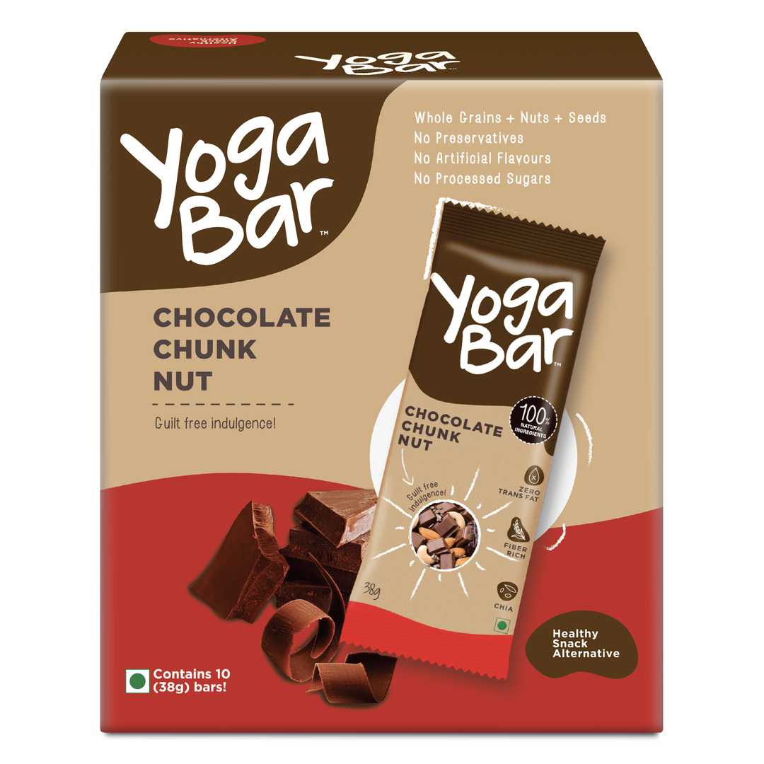 Yogabar Multigrain Energy Bar, Vanilla Almond, Pack of 10